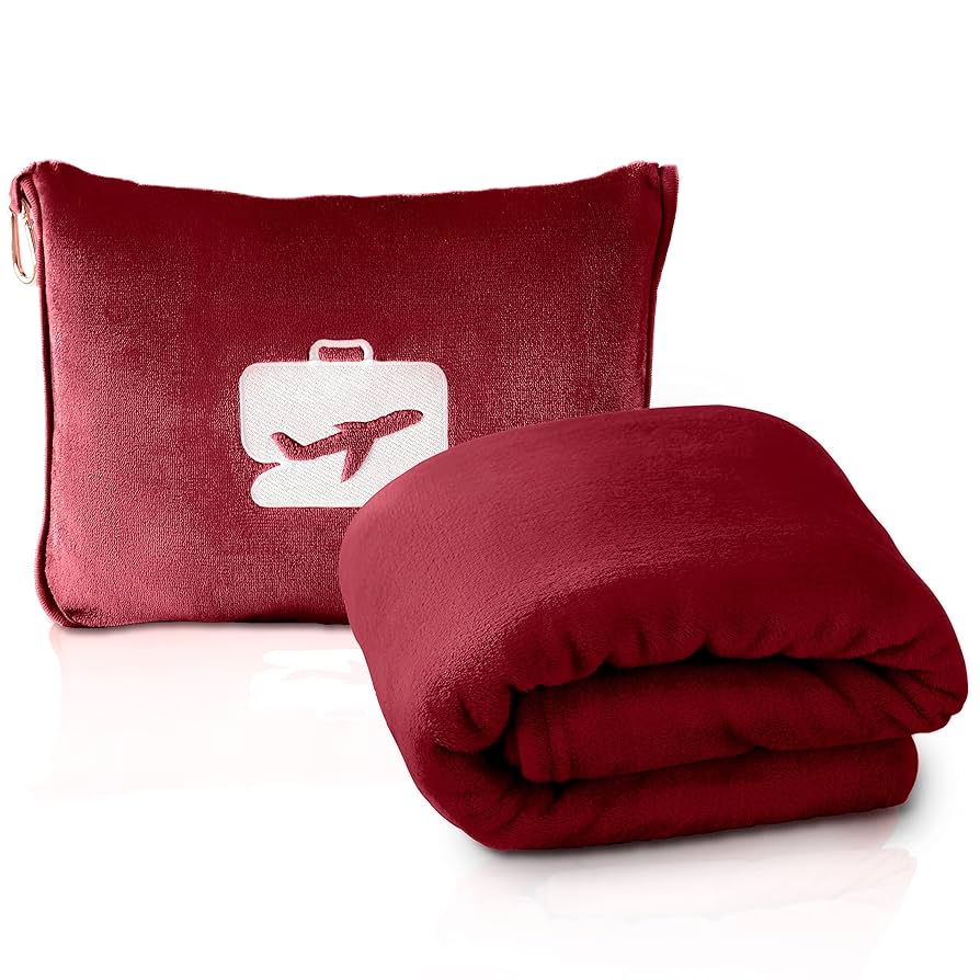 Amazon｜EverSnug Travel Blanket and Pillow - Ultra-Soft